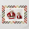 Beige Tartan Plaid Christmas Foil Holiday Card