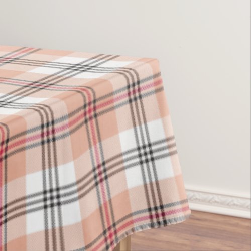 Beige Tartan Plaid Pattern Tablecloth