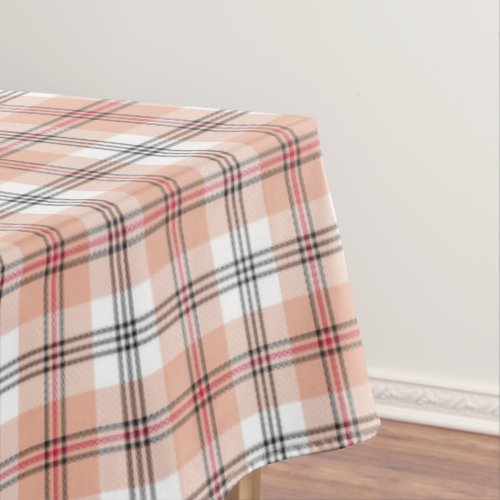 Beige Tartan Plaid Pattern Tablecloth