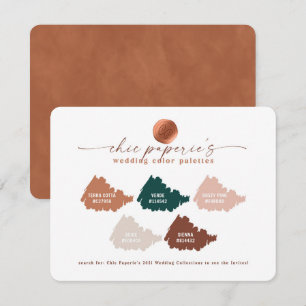 Beige & Terracotta Fall Wedding Color Palette Card
