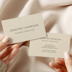 Beige Textured Business Card