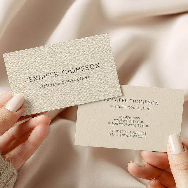 Beige Textured  Business Card (Creator Uploaded)