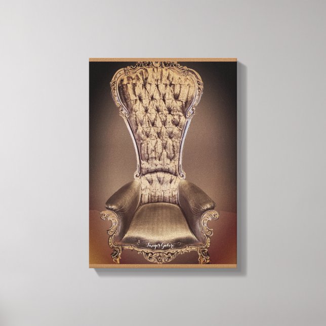 Beige Throne Canvas Print (Front)