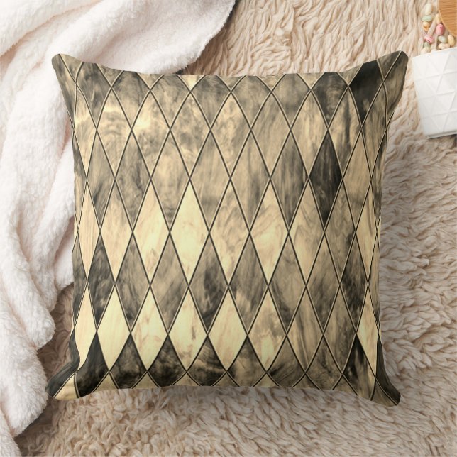 Beige Throw Pillow (Blanket)