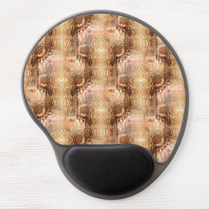 Beige to brown, hammered bent glass repeated gel mouse pad
