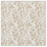 Beige Toile with Garden Flowers and Vines Fabric