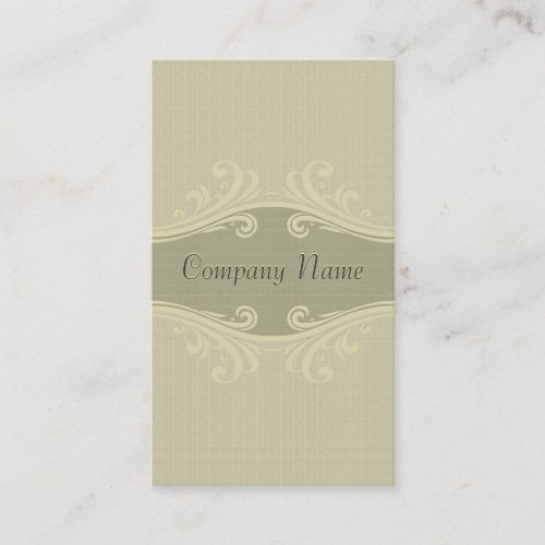 Beige Tone Natural Linen Texture &amp; Swirls Business Cards