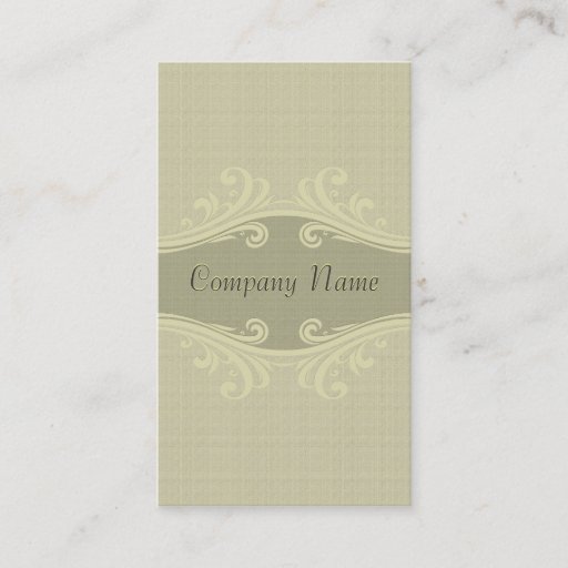 Customizable Beige Tone Natural Linen Texture &amp; Swirls Business Cards