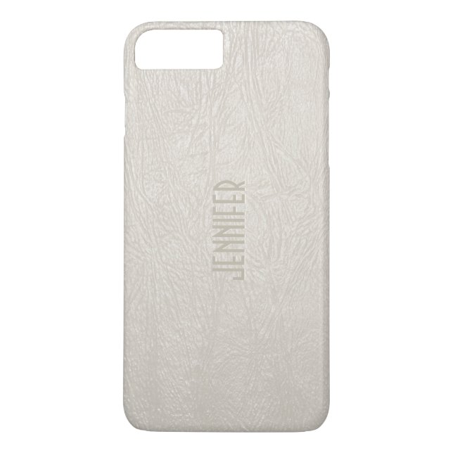Beige Tones Faux Leather Look Case-Mate iPhone Case (Back)