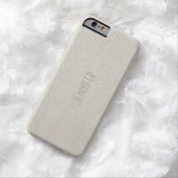 Beige Tones Faux Leather Look Barely There iPhone 6 Case