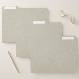 Beige Tones Faux Linen File Folder