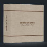 Beige Tones Linen Burlap Fabric Look 3 3 Ring Binder<br><div class="desc">Elegant,  simple beige natural linen texture,  burlap fabric look. Brown stripes accent ( These are images of linen burlap and not real linen). Fully customizable every binder template.</div>