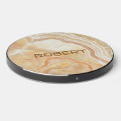 Beige tones marble background  wireless charger  (Front 2)