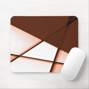 Beige trapeze rectangle under dark brown sheet     mouse pad