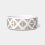 Beige Trendy Triangle Pattern Bowl<br><div class="desc">Chic and modern Trendy Triangles design with a cool triangle and diamond geometric pattern background. Make this design your own by adding text or changing the background color.</div>