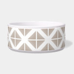 Beige Trendy Triangle Pattern Bowl<br><div class="desc">Chic and modern Trendy Triangles design with a cool triangle and diamond geometric pattern background. Make this design your own by adding text or changing the background color.</div>