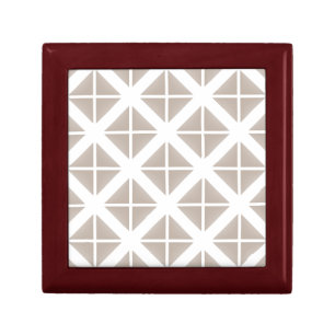 Beige Trendy Triangle Pattern Gift Box