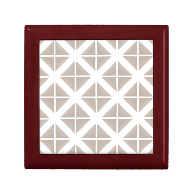 Beige Trendy Triangle Pattern Gift Box (Front)