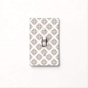 Beige Trendy Triangle Pattern Light Switch Cover