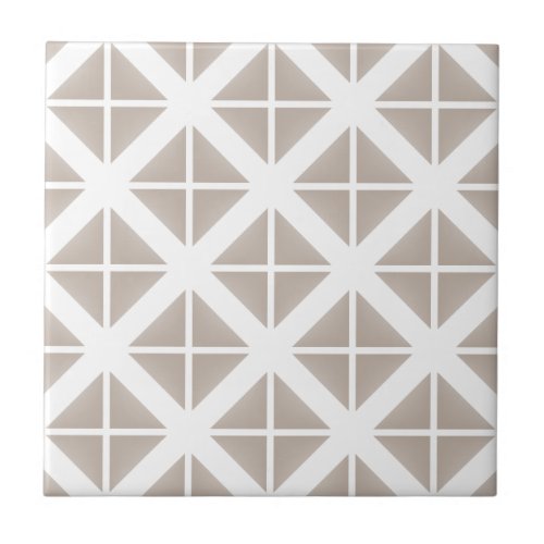 Beige Trendy Triangle Pattern Tile
