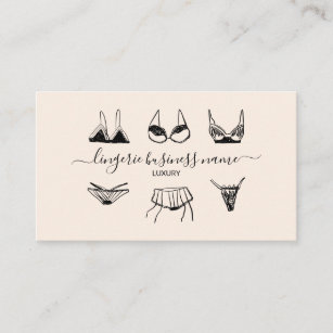 Business card print template with panties logo. Women's underwear