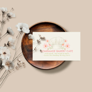 Beige Watercolor Bakery Cake Maker Pastry Business Card