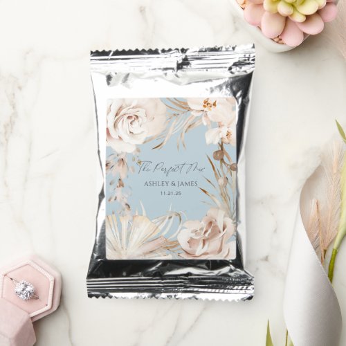 Beige watercolor  floral garden personalized coffe coffee drink mix