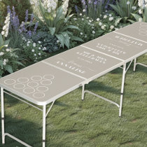 Beige Wedding Beer Pong Table