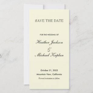 Beige Wedding Professional Minimalist Save The Date