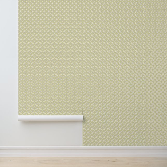  Beige white Abstract Geometric in Islamic Style Wallpaper (Application)