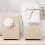 Beige White Corner Floral Boho Wedding Wrapping Paper Sheets<br><div class="desc">Beige White Corner Floral Boho Wedding Wrapping Paper Sheet</div>