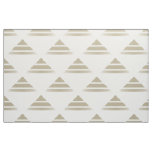 Beige White Geo Triangle Pattern Fabric