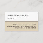 [ Thumbnail: Beige, White, Simple Professional Business Card ]
