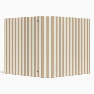 Beige & White Stripe School binder