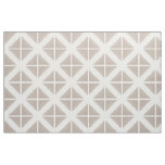 Beige White Trendy Triangles Pattern Fabric