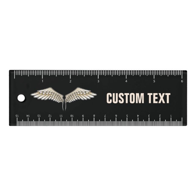 Beige wings 6 inch Ruler (Front)