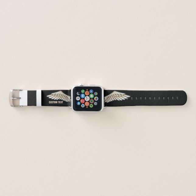Beige wings apple watch band (Front)