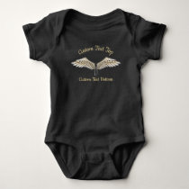 Beige Wings Baby Bodysuit