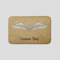 Beige Wings Bathroom Mat