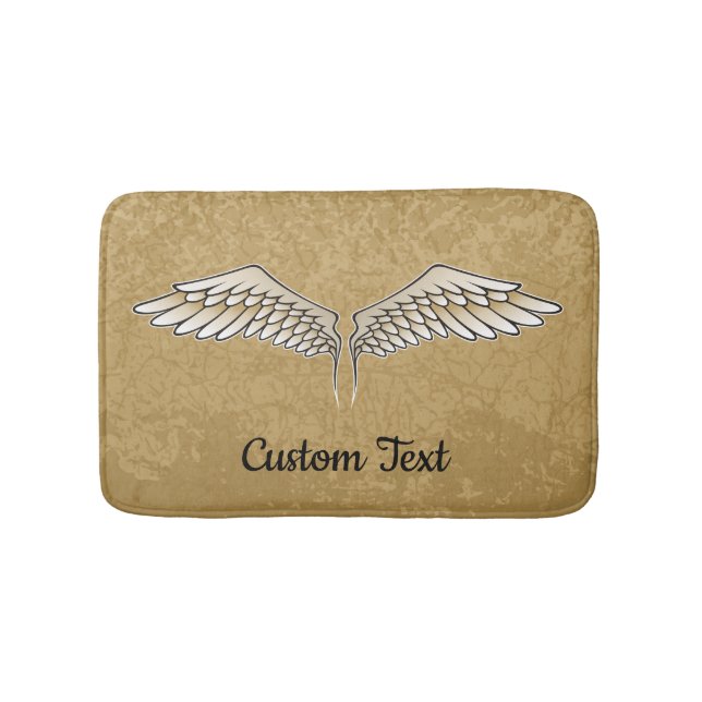 Beige Wings Bathroom Mat (Front)