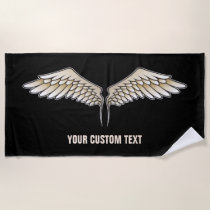 Beige wings beach towel