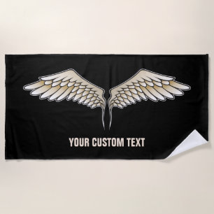 Beige wings beach towel
