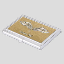 Beige Wings Business Card Case