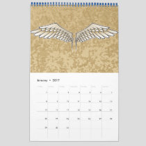 Beige wings calendar
