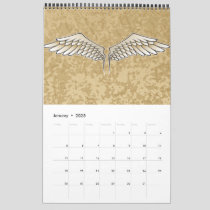 Beige wings calendar