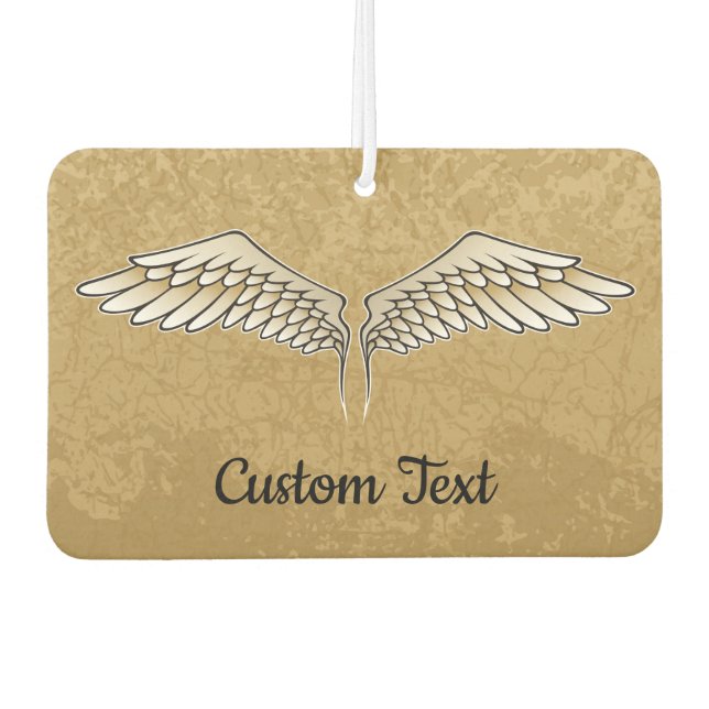 Beige Wings Car Air Freshener (Front)