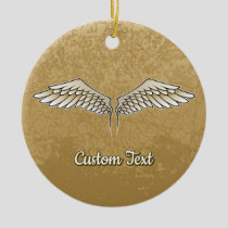 Beige Wings Ceramic Ornament