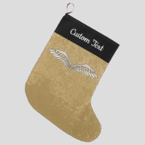 Beige Wings Christmas Stocking