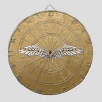 Beige wings dart board