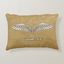 Beige Wings Decorative Pillow